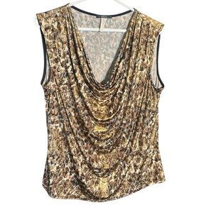 MSK Leopard Print Sleeveless Top